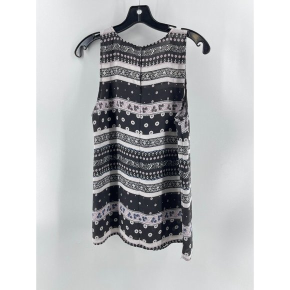 Ann Taylor Loft Women's Striped Floral Print Sleeveless Top Shirt Blouse Size M - Picture 5 of 12
